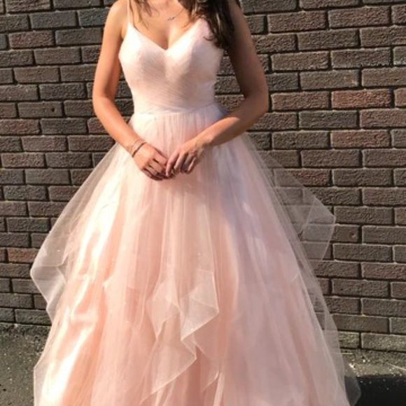 Terani Couture Ruffle Glittery Tulle Ball Gown - Picture 7 of 8